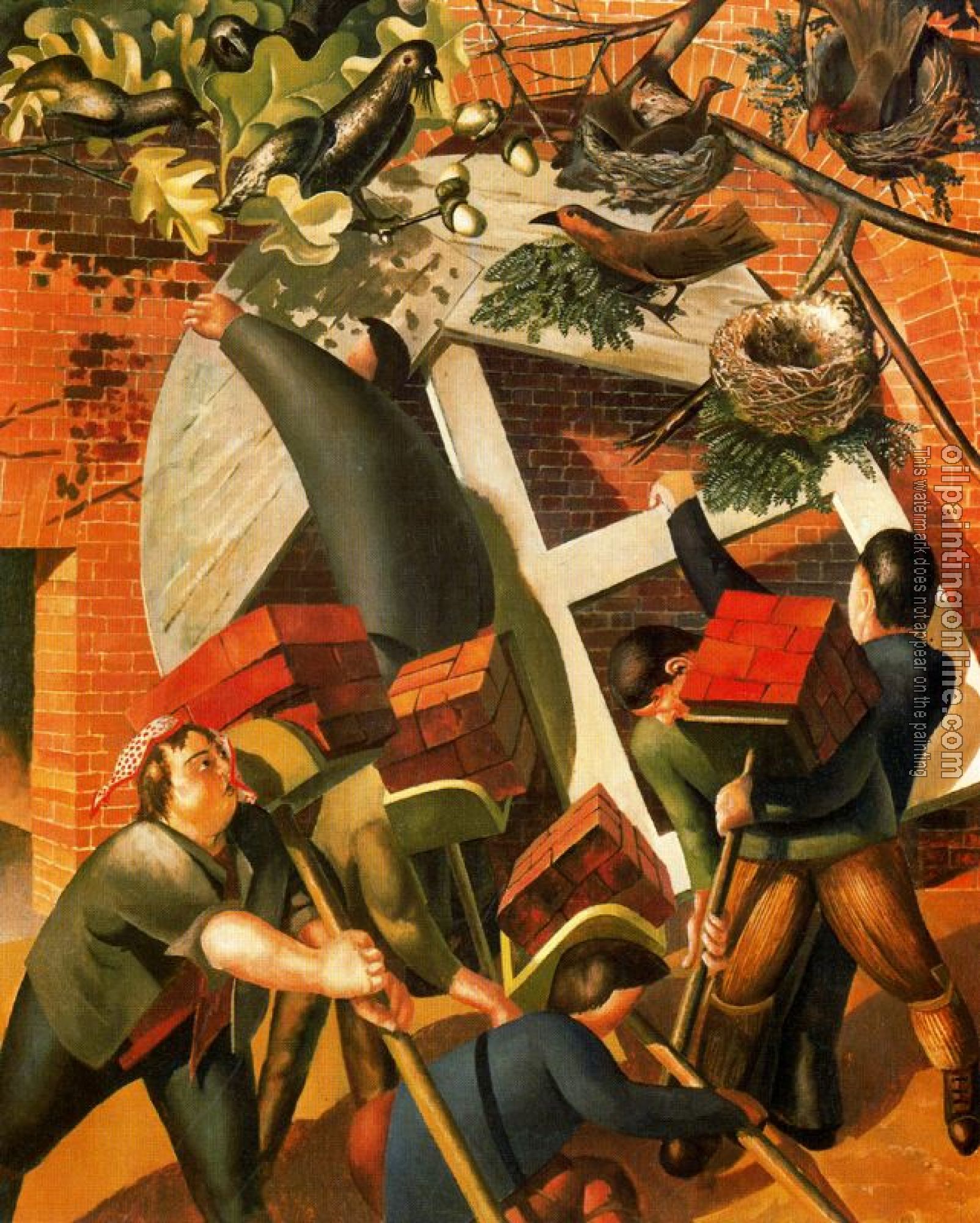 Stanley Spencer - The Builders